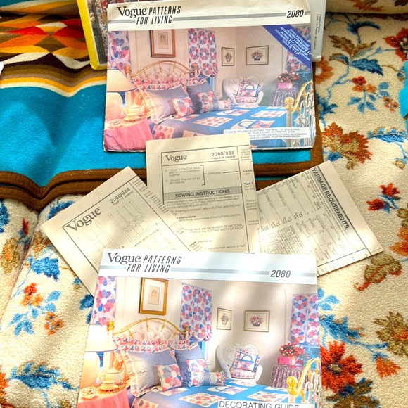 VOGUE MCCALLS SIMPLICITY HOME DECOR IN A SEC & HOME DECOR UNCUT PATTERNS - Picture 5 of 12